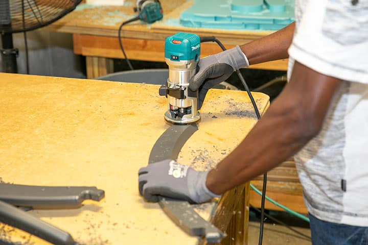 Hand-finishing a poly part