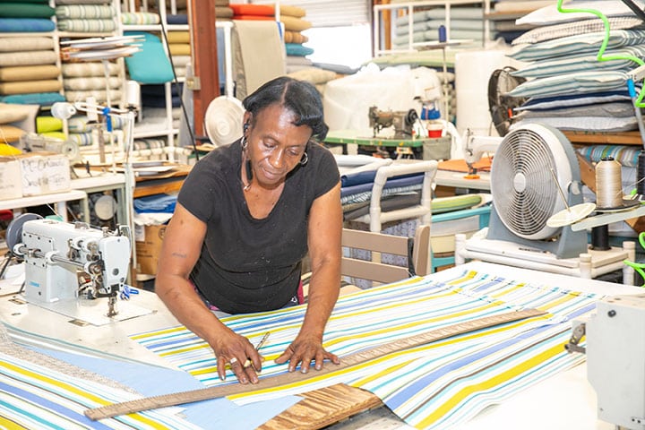 Sewing custom outdoor cushions