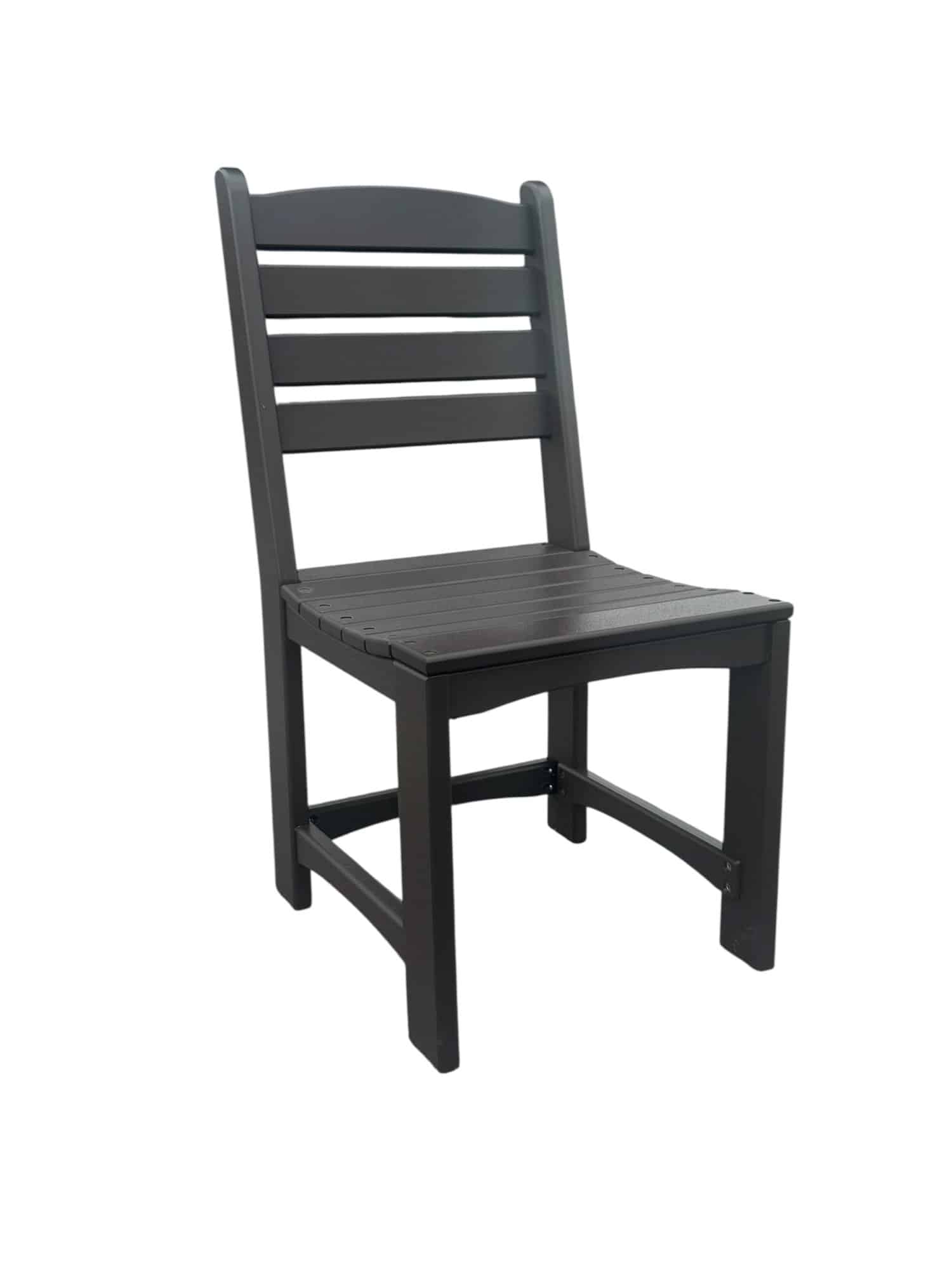 Mocha brown armless outdoor dining chair