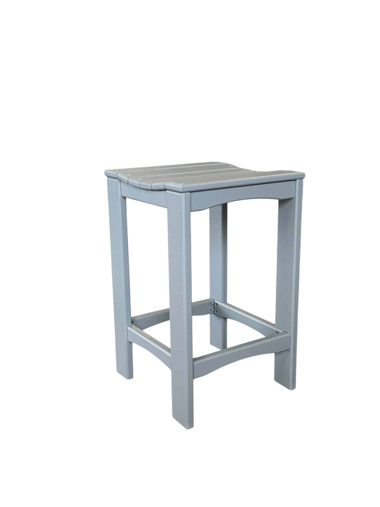 Dove gray backless outdoor counter stool