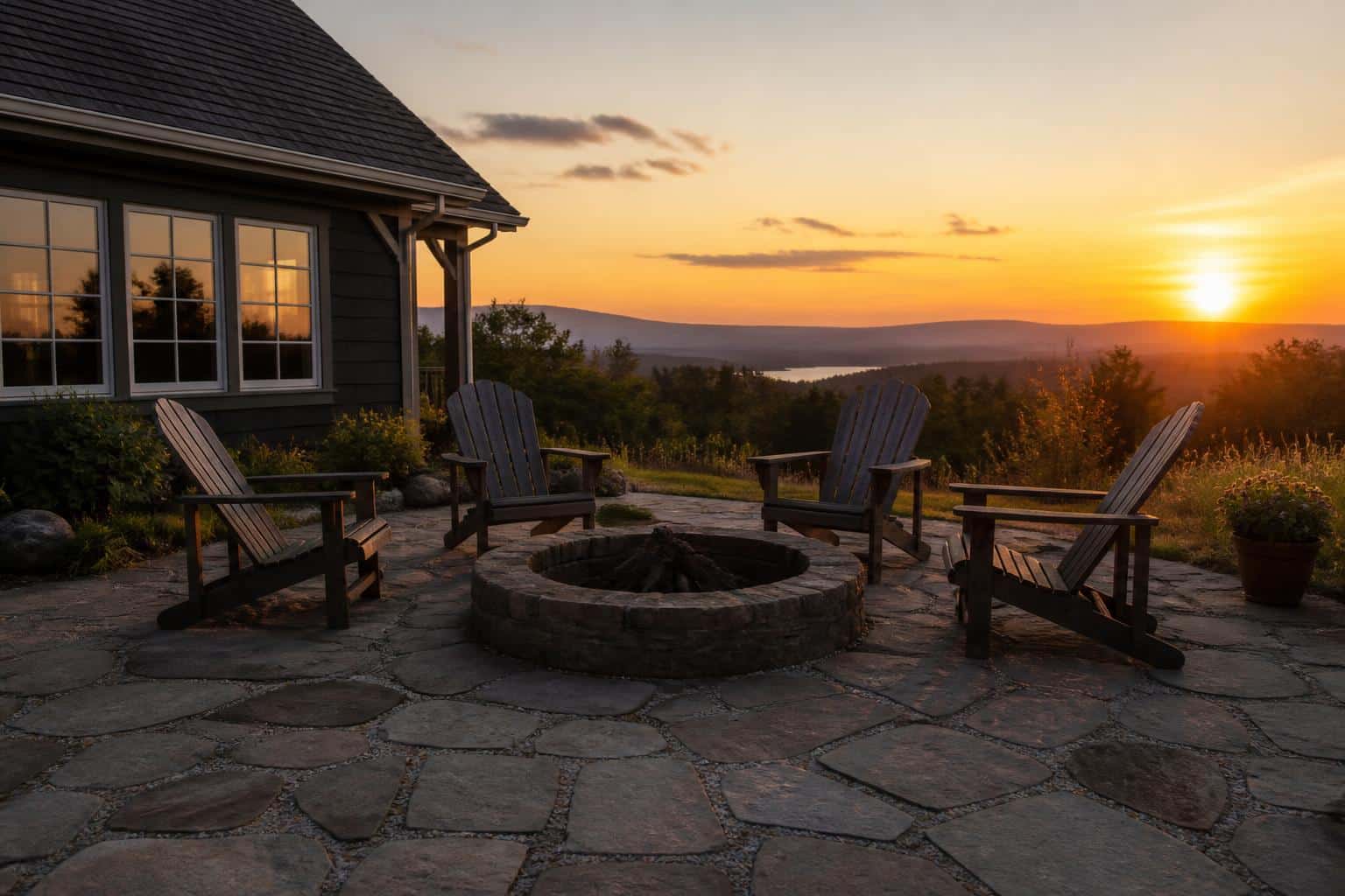 How to Arrange Adirondack Chairs Around a Fire Pit