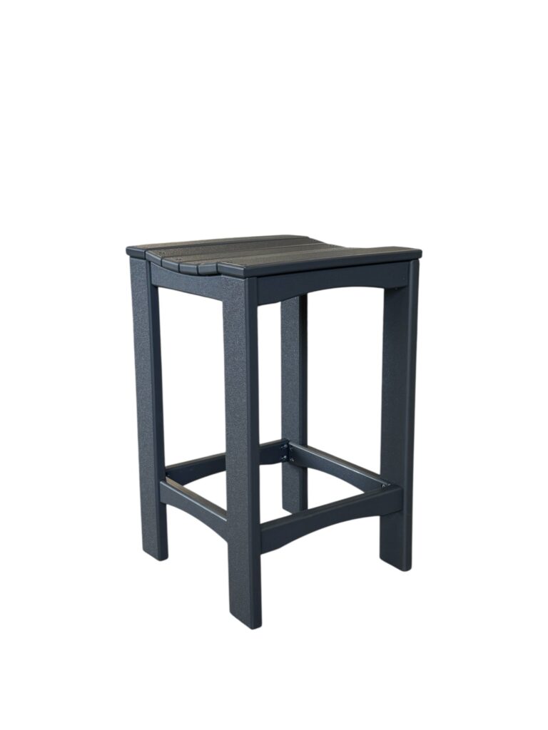 Charcoal plastic outdoor counter stool