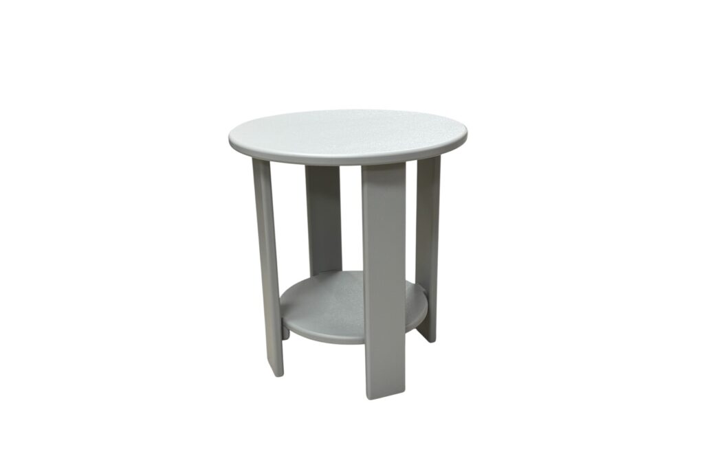 Round Dove end table made from Marine Grade Polymer