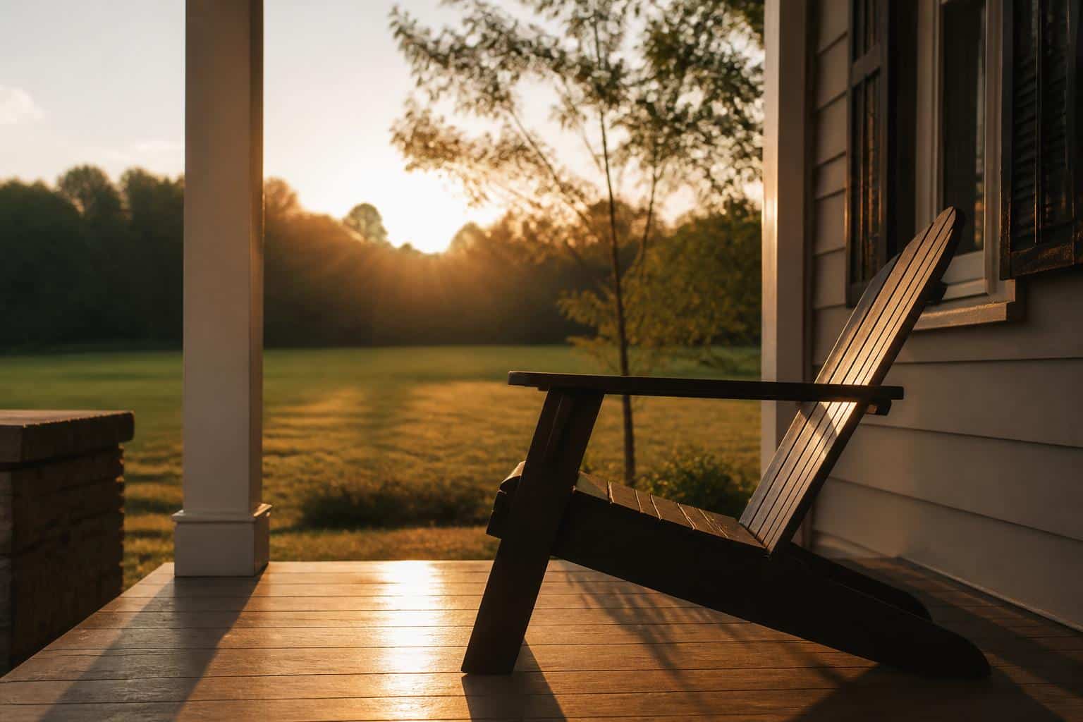 Side view of an adirondack chair silhouette highlighting seat slope